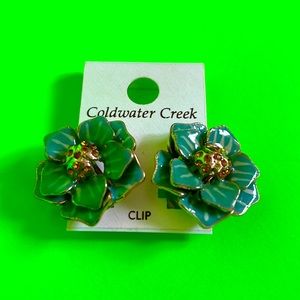 - New Floral clip earrings.